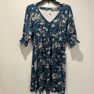 Anna-Kaci California Sleeveless Lined Floral Dress Size XL